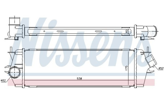 Intercooler, charger 96583 Nissens, Image 3