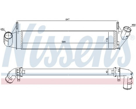 Intercooler, charger 96585 Nissens, Image 3