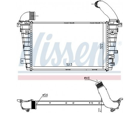 Intercooler, charger 96586 Nissens, Image 3