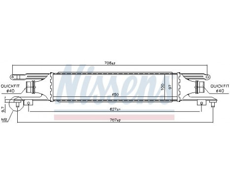 Intercooler, charger 96589 Nissens, Image 2