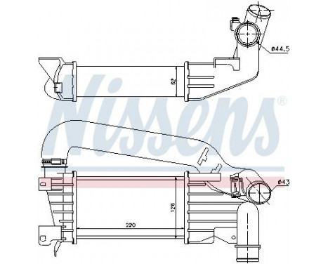 Intercooler, charger 96592 Nissens, Image 2