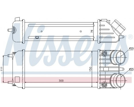 Intercooler, charger 96593 Nissens, Image 3