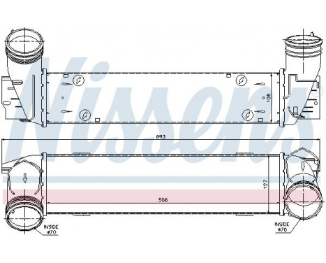 Intercooler, charger 96595 Nissens, Image 2