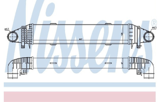 Intercooler, charger 96596 Nissens, Image 2