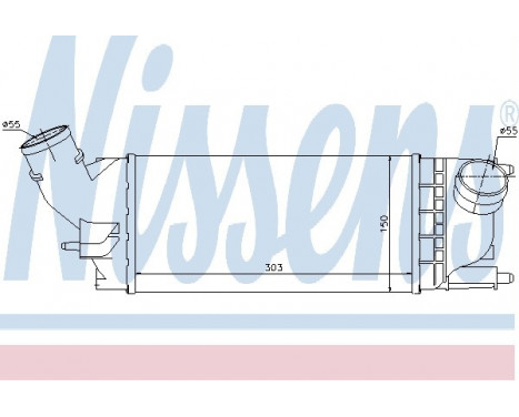 Intercooler, charger 96599 Nissens, Image 2