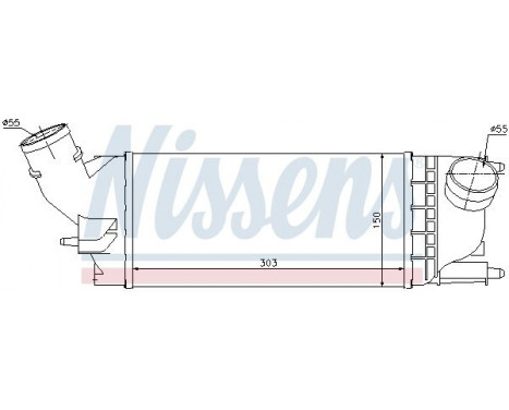 Intercooler, charger 96599 Nissens, Image 3