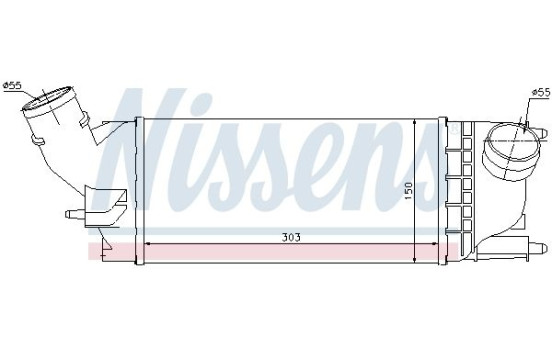 Intercooler, charger 96599 Nissens, Image 3