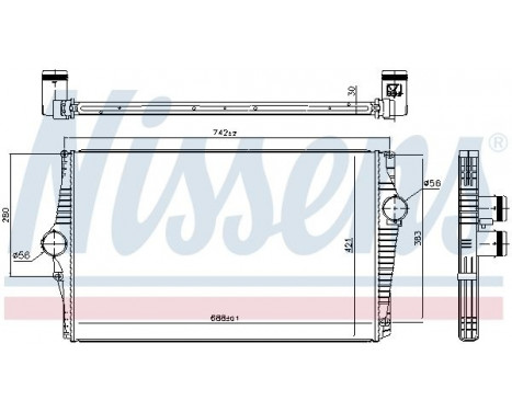 Intercooler, charger 96601 Nissens, Image 2