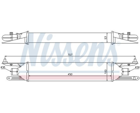 Intercooler, charger 96604 Nissens, Image 2