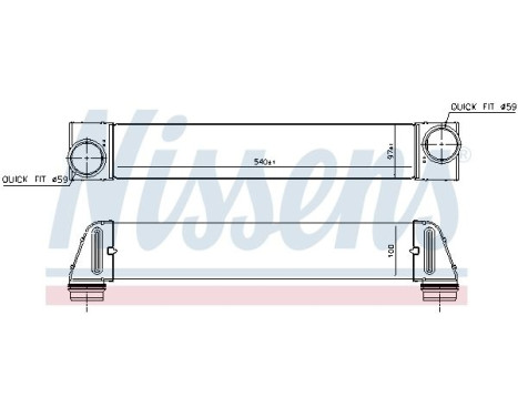 Intercooler, charger 96607 Nissens, Image 2