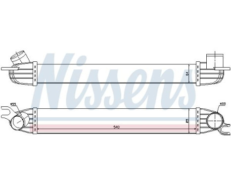 Intercooler, charger 96608 Nissens, Image 2