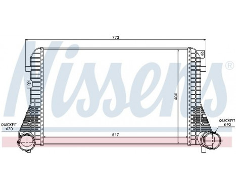 Intercooler, charger 96610 Nissens, Image 2
