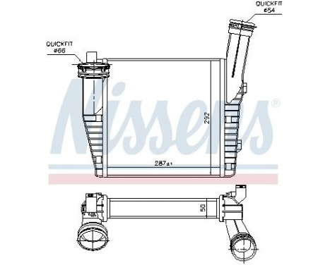 Intercooler, charger 96611 Nissens, Image 2