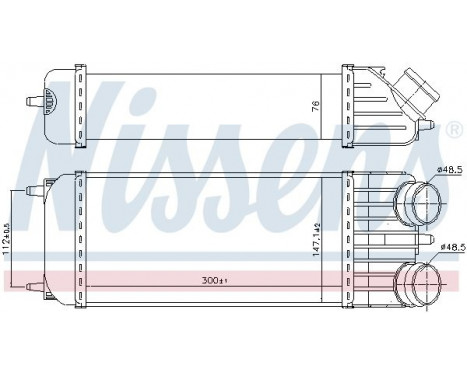 Intercooler, charger 96612 Nissens, Image 2