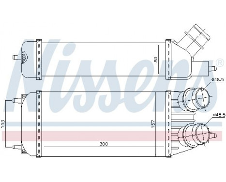 Intercooler, charger 96613 Nissens, Image 2