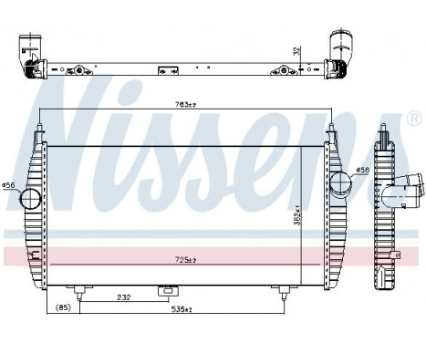Intercooler, charger 96617 Nissens, Image 2
