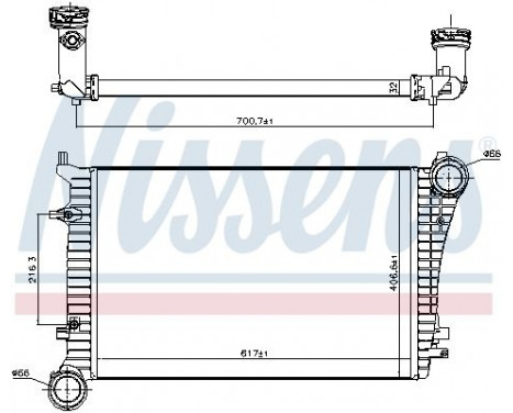 Intercooler, charger 96619 Nissens, Image 2