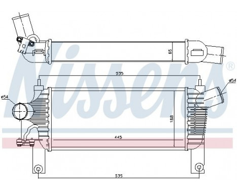 Intercooler, charger 96622 Nissens, Image 2
