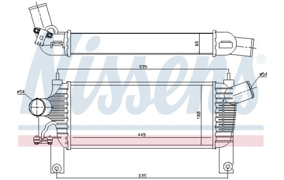 Intercooler, charger 96622 Nissens, Image 2