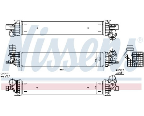 Intercooler, charger 96625 Nissens, Image 2