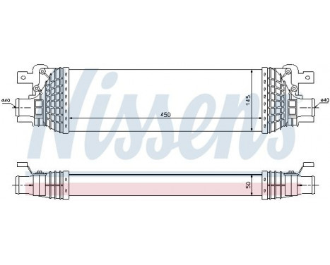 Intercooler, charger 96643 Nissens, Image 3