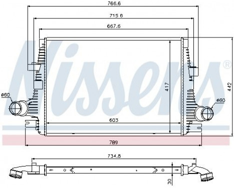 Intercooler, charger 96644 Nissens, Image 2