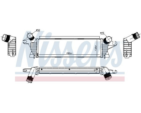 Intercooler, charger 96648 Nissens, Image 2