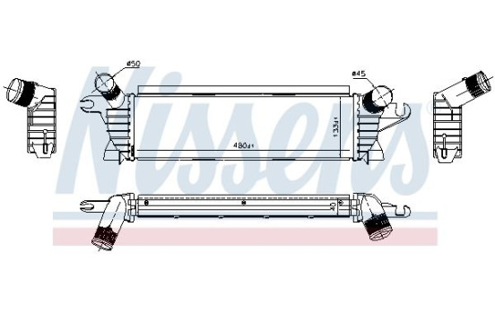 Intercooler, charger 96648 Nissens, Image 2