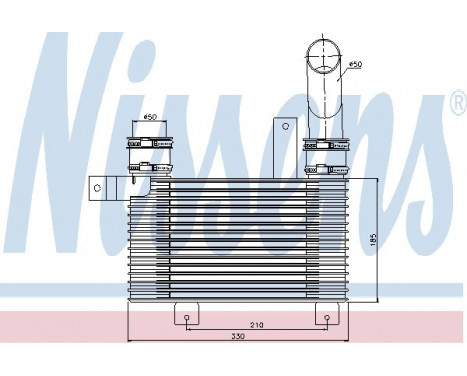 Intercooler, charger 96649 Nissens