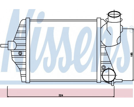 Intercooler, charger 96653 Nissens