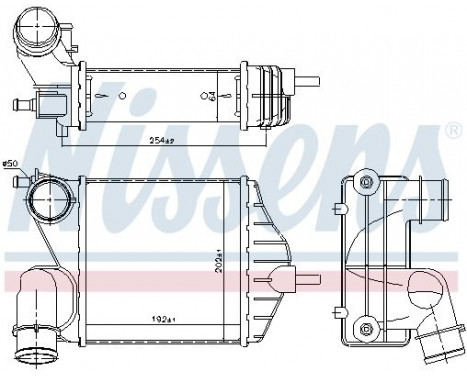 Intercooler, charger 96653 Nissens, Image 2