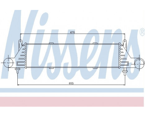 Intercooler, charger 96655 Nissens
