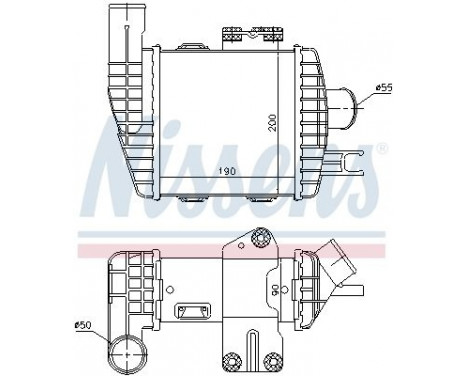 Intercooler, charger 96661 Nissens, Image 2