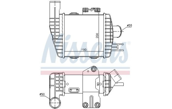 Intercooler, charger 96661 Nissens, Image 2