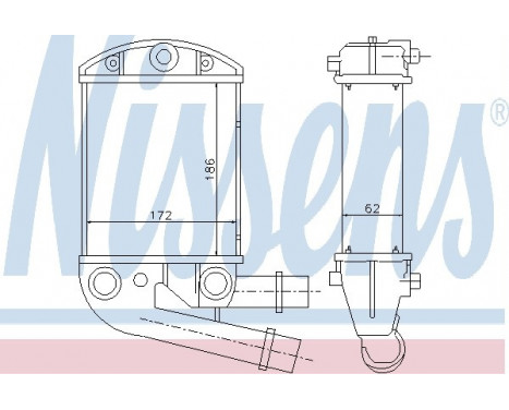 Intercooler, charger 96673 Nissens