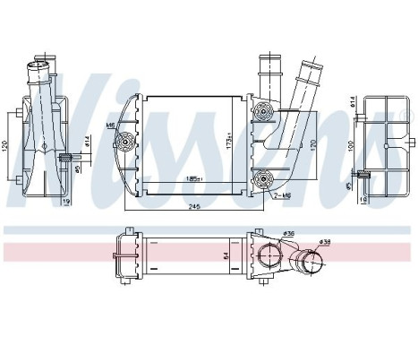 Intercooler, charger 96673 Nissens, Image 2