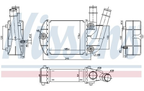 Intercooler, charger 96673 Nissens, Image 2