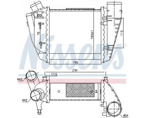 Intercooler, charger 96678 Nissens, Image 3