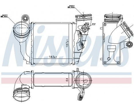 Intercooler, charger 96679 Nissens, Image 3