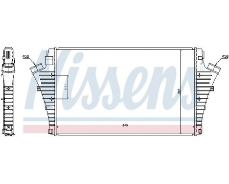 Intercooler, charger 96684 Nissens, Image 3