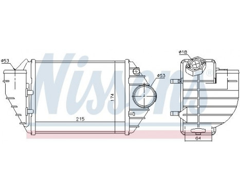 Intercooler, charger 96690 Nissens, Image 2