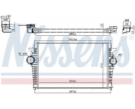 Intercooler, charger 96692 Nissens, Image 2