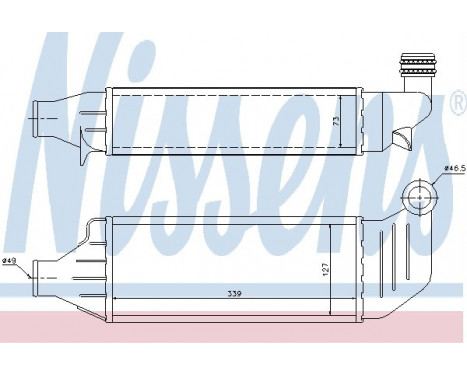Intercooler, charger 96694 Nissens