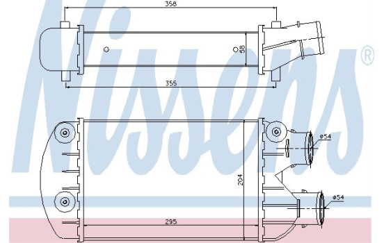 Intercooler, charger 96701 Nissens