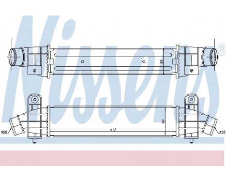 Intercooler, charger 96702 Nissens