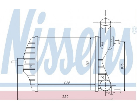 Intercooler, charger 96703 Nissens