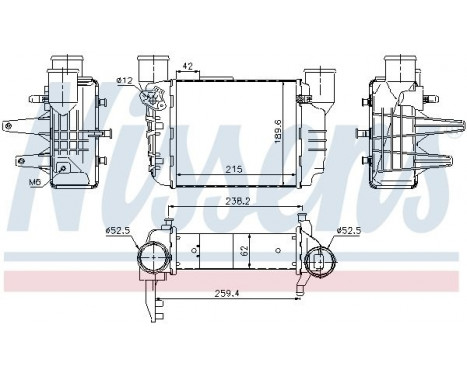 Intercooler, charger 96709 Nissens, Image 2