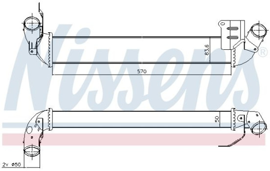 Intercooler, charger 96712 Nissens, Image 2
