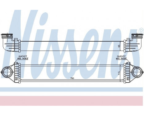 Intercooler, charger 96716 Nissens