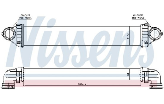 Intercooler, charger 96716 Nissens, Image 2